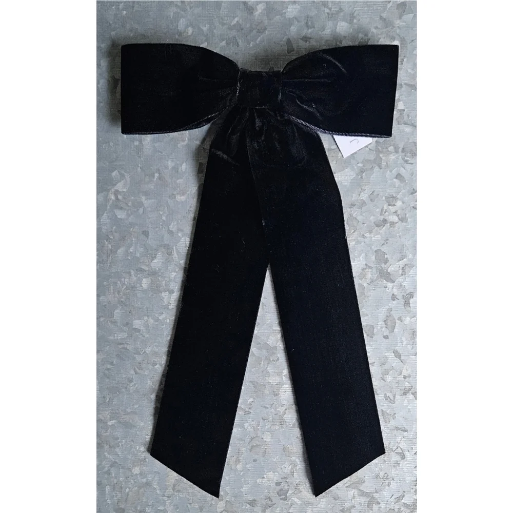 J.Crew Velvet Bow Hair Clip
